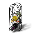 Modern 3 Bottle Wine Rack Elegant Black Metal Kitchen Countertop Wine Storage Holder