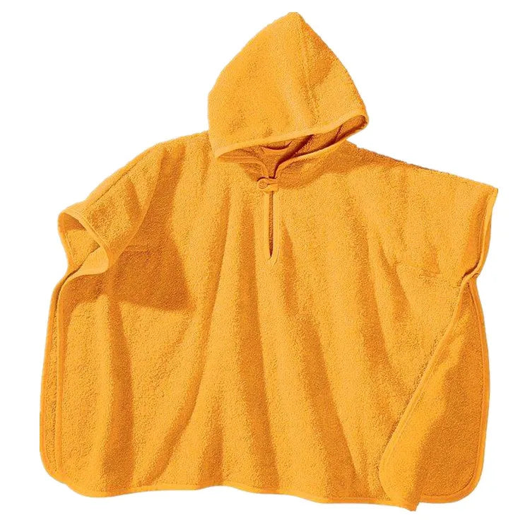 Custom logo Kids Poncho Towel Cotton Kids Hooded Beach Bath Towel