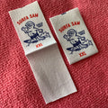 Matte Surface Middle Fold 100% Thick Cotton Labelorganic Thick Cotton Neck Tags