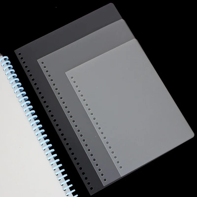 26 Hole Binding Loose Leaf Cover PP Frosted Plastic Film Book Protective Sleeve Customized Color Durable 40C Promotional Gifts
