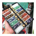 Healing Stone Natural 7 Chakra Crystal Gravel Wooden Box Wishing Mini Bottle Drift