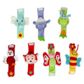 New Baby Christmas Gift Soft Cotton Infant Wrist Rattles and Foot Finder Socks Set Musical Toy Style