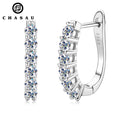 Hot Sale Classic 3mm 0.1CT Moissanite S925 Sterling Silver U Shaped Clip Earrings for Women Gift