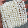 Wholesale Natural White Trochus Sea Shell Beads Strand 2-12mm Round Loose Bulk Mother of Pearl Beads for Jewelry Making