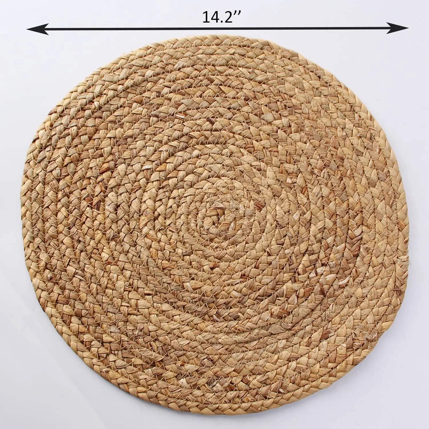 Top Quality Water Hyacinth Placemat for Dinning Table Round Braided Rattan Natural Vase Mat