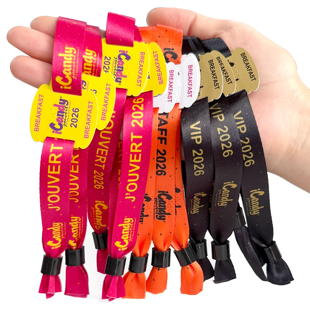 Wrist Bands Rfid Event Wristbands Festival Concert Access Smart 213Chip  Fabric Woven Custom Rfid Wristband Nfc Bracelet