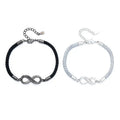 2 Pcs/set Men Women Couple Bracelet for Him & Her Chain Bracelets for Best Friend 8-shaped Couple Creative Woven Bracelet