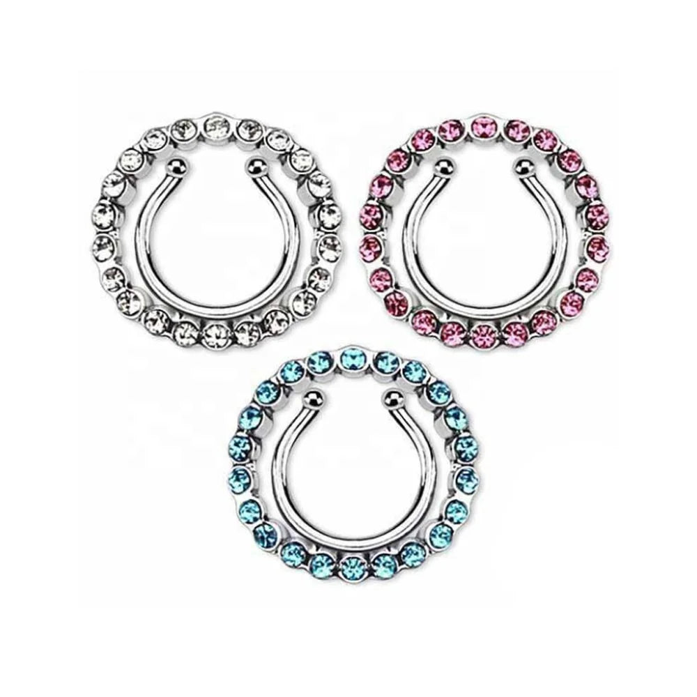 Gaby New Arrive 8mm 316 L Stainless Steel Material Fake Nipple Rings Non Piercing Nipple Jewelry