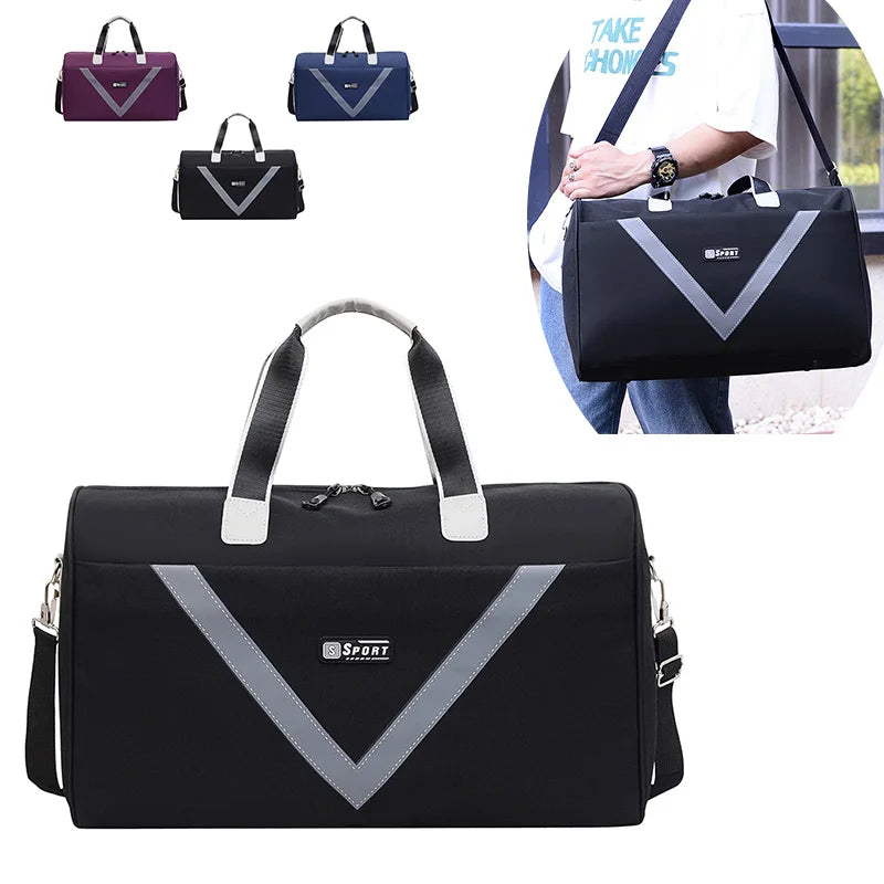 Custom Multifunction Travel Suitcase Bag for Men Fashion Oxford Trolley Foldable Garment Duffle Bag