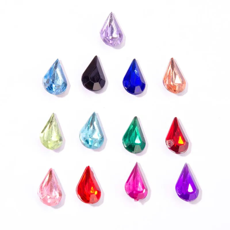 Drop-shaped Back Rhinestone Crystal Beads Sizes 6*10MM 8*13MM 10*14MM 13*18MM 18*25MM Sew-On Technique for Jewelry Making