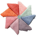 Wholesale Egdeless Coral Fleece Hand Towel Various Colors Handkerchief Washcloth
