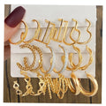 VKME 3Pcs/Set New Design Gold Color Hoop Earrings Set