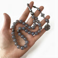 High Grade 10mm Stainless Steel Silver Plated Religious Islamic Allah Rosary Tasbih Prayer Beads Sibha Muslim Rosary 33Pcs