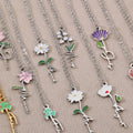 Wholesale Fashion Stainless Steel December Flower Pendant Necklace Personalized Women's 18k Gold Plated Luxury Designer Jewelry