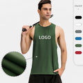 New Custom Logo Loose Casual Sleeveless Shirt Sweat-Wicking Men's Gym Tank Top Anti-Pilling Workout Running Sports Wear Clothes