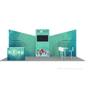 Portable Exhibition Booth with Aluminum & Fabric Construction Quick Assembly for Events