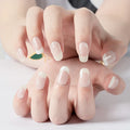 Black and White Elegant French Nail Dressing Semi Cured Strips Tips Gel Polish Nail Wraps OEM Plastic 2D/3D Gel Nail Stickers