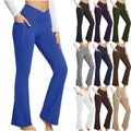 Custom logo Flare Leggings Yoga Pants for Women Pants for Ladies Skinny With Pocket