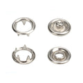 Wholesale Customized Clothing Ring Shape Metal Round Brass Four Parts Prong Claw Prong Snap Button