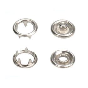 Wholesale Customized Clothing Ring Shape Metal Round Brass Four Parts Prong Claw Prong Snap Button