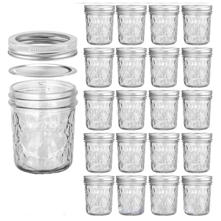 Mason Jar with Lid Glass Canning Can High Temperature Resistant Easy to Clean Honey Food Storage Sealed Jar