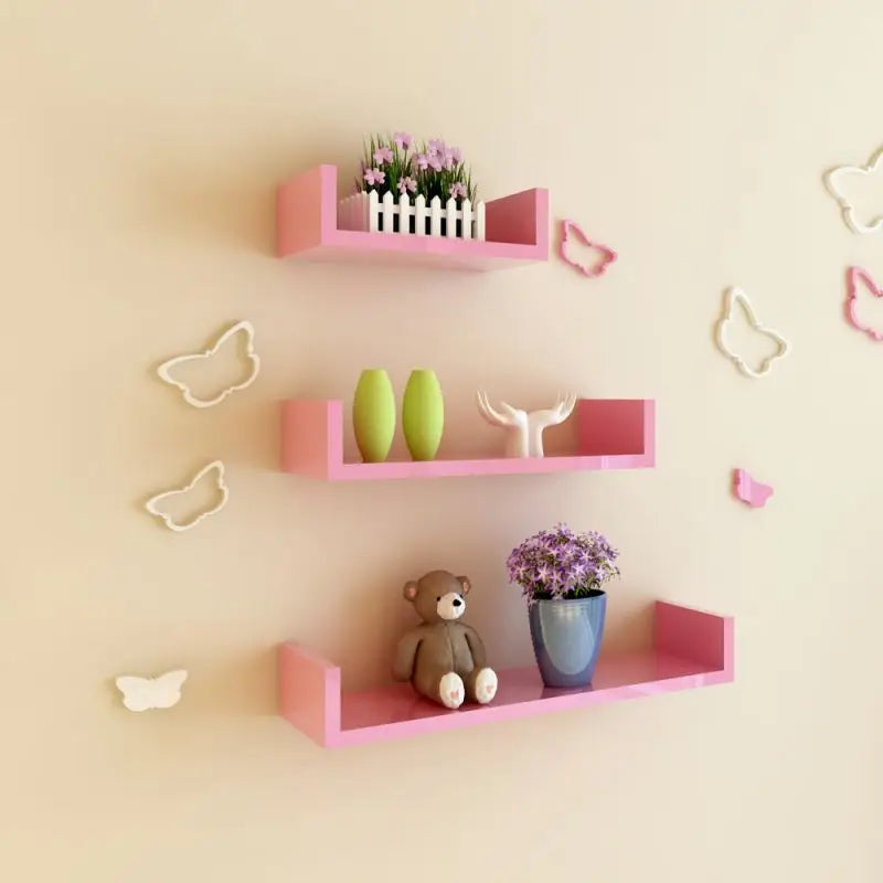 Dual-Tier Wooden Wall Shelf with Cloth Hook Entryway Organizer Coat Hooks Key Rack Mail Holder for Living Room