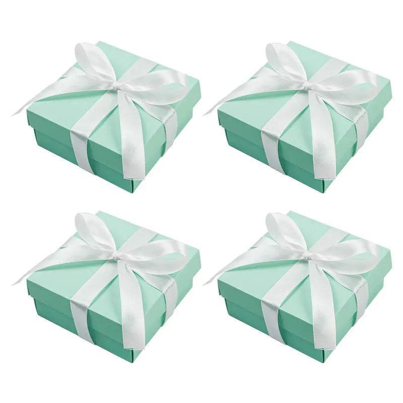 Wedding Party Favour Gift Packaging Paper Boxes With Ribbon Birthday Candy Goodie Paper Boxes for Presents With Lids MegaBDM