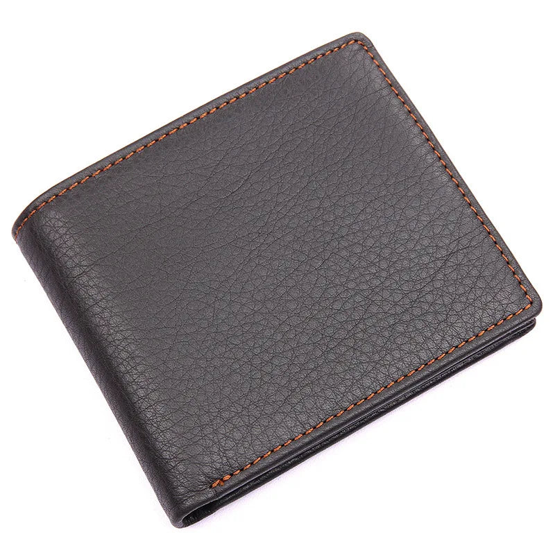2026 Men's Fashion Multi-card Wallet with Coin Pocket Genuine Leather Smart Wallet