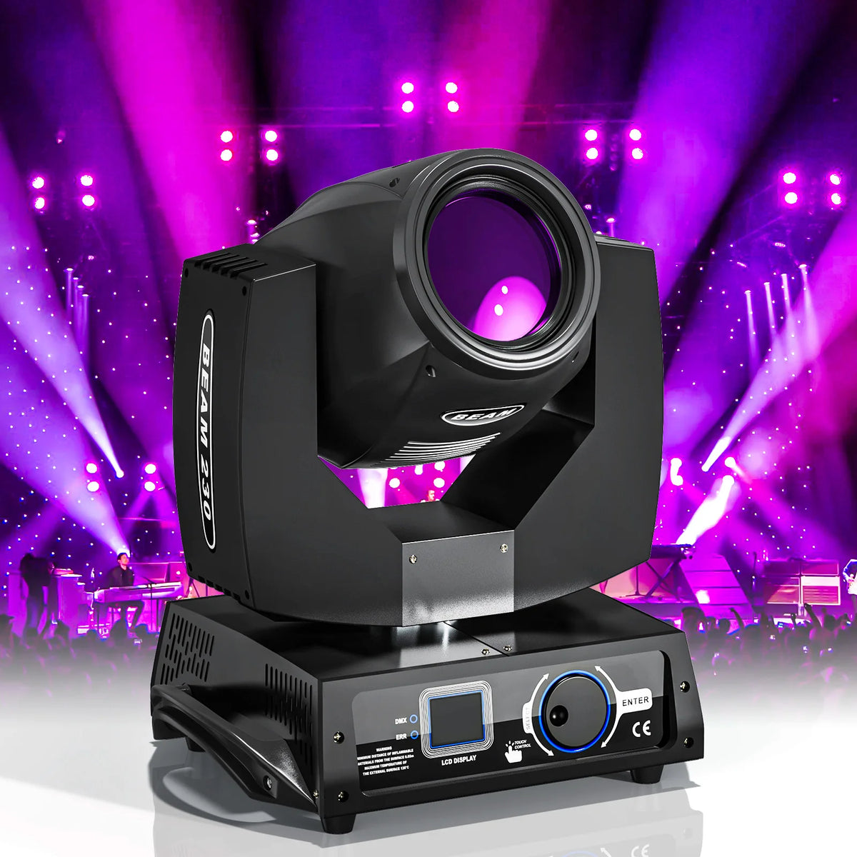 U`King 230W 7R RGBW Moving Head Lights Beam 17Gobos DMX512 Sharpy Stage Lighting for Concert Club Wedding