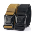Men's 1.5 Inches Tactical Belt Quick-Release Alloy for Buckle Non-Slip Safety Harnesses Belts for Hunting