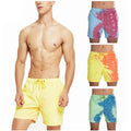 Evertop Summer Beach Swimwear Men's Casual Color Changing Shorts OEM/ODM De Verano Pantalones Cortos De P Summer Beach Swimwear