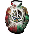 Fitspi Wholesale Mexican Flag Hoodies Mexico Eagle Sweatshirt Pullover With Pocket