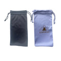 Customizable Logo Microfiber Drawstring Sunglasses Pouch Solid Color Eyewear Bag Cleanable and Rectangular-Factory Direct