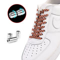 Multicolor Flat Elastic Shoe Laces Fast Safety Lazy for Shoelace for Unisex Sneakers Polyester Material Tie Capsule Metal Lock