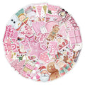 Hot Sale Vinyl Waterproof Pink Christmas Stickers for Water Bottle Laptop Phone Luggage Scrapbook