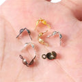 Ball Chain Crimp End Connector Bead Tips Calotte Ends Clamshell Knot Cover for Jewelry Making Bracelet Necklace