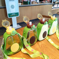 600ml New Avocados Straw Plastic Water Cup Diagonal Strap OEM Brand Gift Advertising Wholesale Large Capacity Outdoor Kids Cup