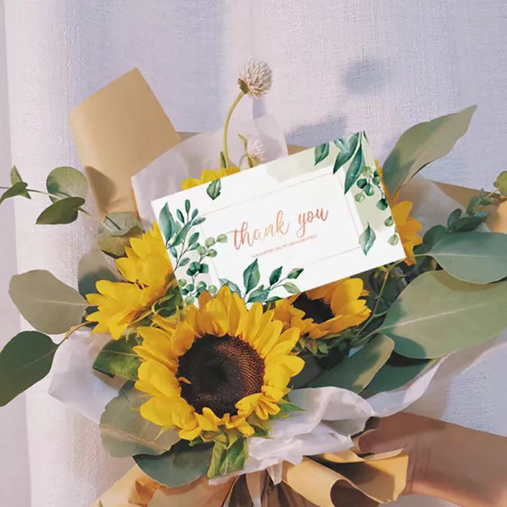 Wholesale Minimalist Business Gift Small Gratitude Duplex Board and Newsprint Paper 'Thank You' Order Card