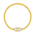 Fashion Jewelry Women's 18K Gold-plated Zircon Necklace Simple High-end Light Luxury Cross Chain Wedding Anniversary Gift
