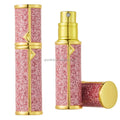 5ml Mini Refillable Aluminum Leather Perfume Atomizer Spray Glass Bottle Travel Perfume Atomizer