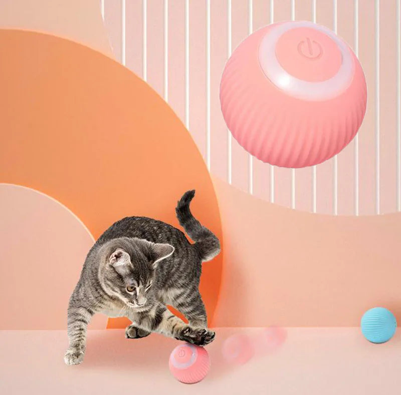 2023 Smart Cat Toy Automatic Rolling Electric Interactive Ball  for Pet Cat Dog Self Moving Kitten Toy Ball Pet Accessories