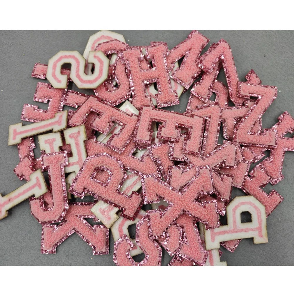 Wholesale Custom Chenille Patches with Laser-Cut Border & Sequins Iron-On Embroidered Fabric for Clothing & Hat Accessories