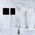 30ml 40ml 100ml 120ml White Square Glass Bottle with Black White Pump for Lotion Essential Oli Facial Water Liquid Cream