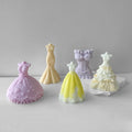 3D Wedding Dress Bride Shape Scented Silicone Candle Molds DIY Handmade Gift Resin Candle Molds