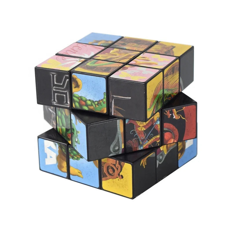 Custom logo 3x3 Speed Magic Cube 3x3x3 Premium Quality Diy Educational 3d 3 Layer Puzzle Cube Toy for Promotion