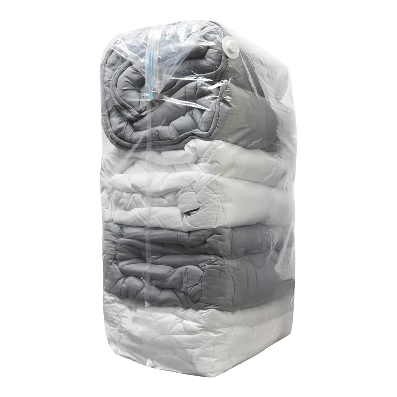 Cube Vacuum Storage Bag Pump Free Design Space Saver Compression Seal Storage Bag Vacuum Zipper Bag