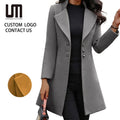 Liu Ming Autumn Winter Women Clothing Slim Korean Outerwear Woolen Long Coats