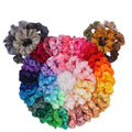 SongMay Satin Polyester Hair Scrunchies Custom Personalized Logo Pattern Printed 50 Colors Fashion Accessory