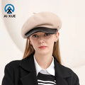 Custom Wholesale New Design Woman Wool Fedora Church European Style Cap Fashion for Lady Custom British Style Berets Hat Sale