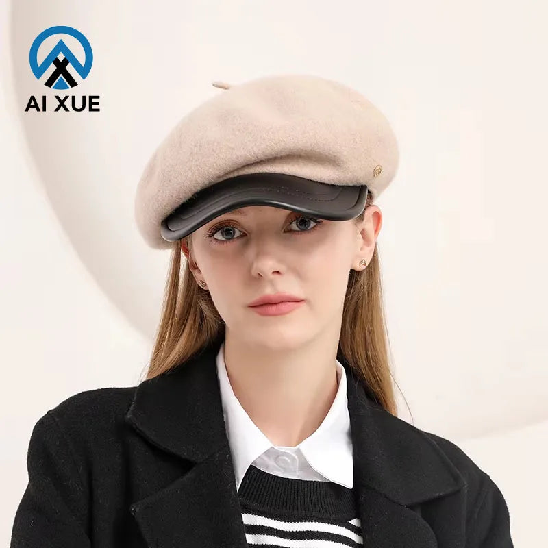 Custom Wholesale New Design Woman Wool Fedora Church European Style Cap Fashion for Lady Custom British Style Berets Hat Sale